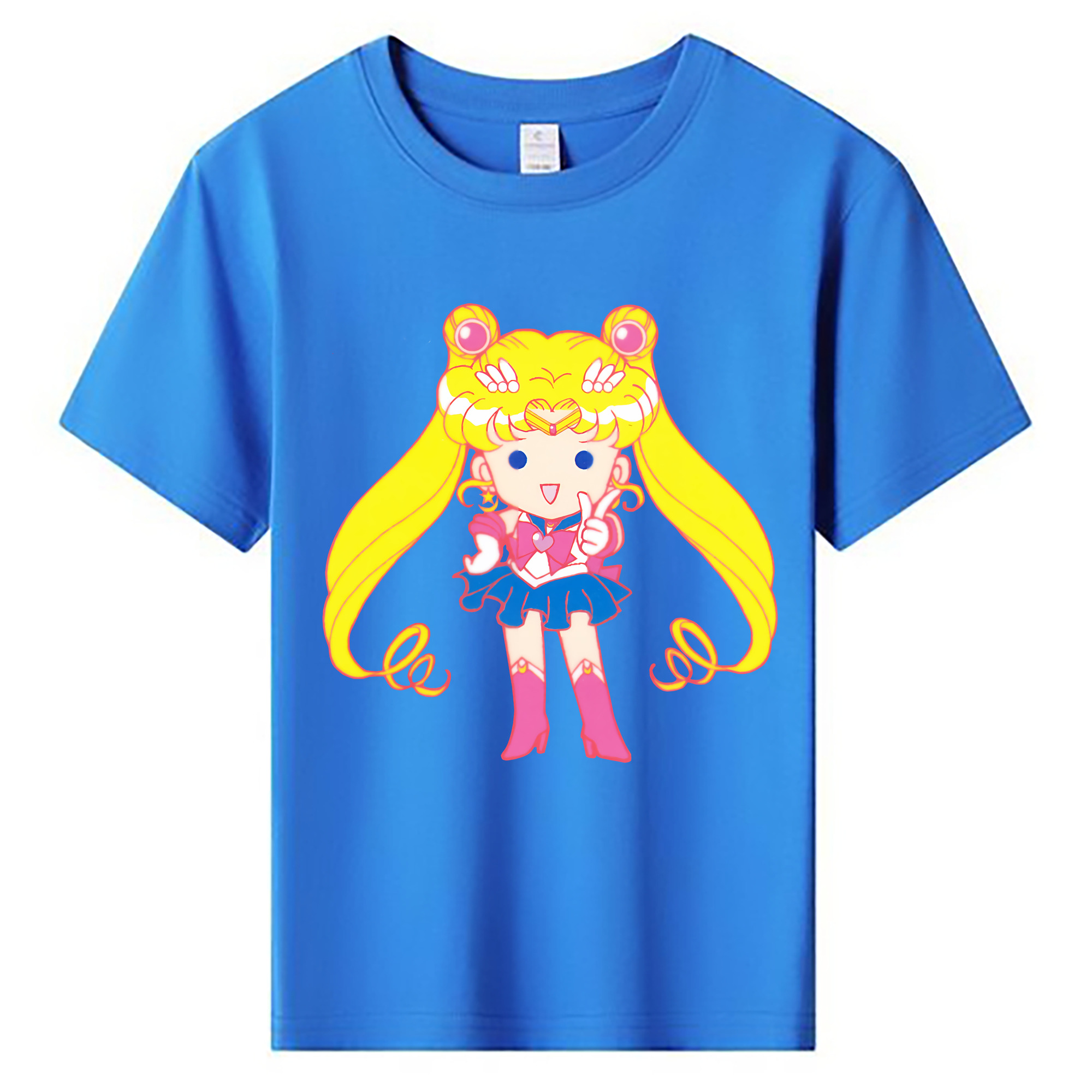（画像用） 美少女戦士セーラームーン 月野 うさぎ つきの うさぎ Sailor Moon Tsukino Usagi 綿100％キッズTシャツ（フロントプリント）
